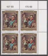 1985 , Mi 1809 ** (3) - 4 Er Block Postfrisch - 150. Geburtstag Von Franz Defregger - Unused Stamps