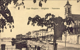 1914-Lago Maggiore Belgirate Panorama, Annullo Di Ambulante Arona Locarno (3) - Verbania