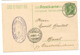 28 - 98 - Entier Postal Avec Cachets à Date Schuls Et Basel 1908 - Postwaardestukken