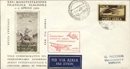 1960-volo Commemorativo Nel Cinquantenario Congresso Internazionale Circuito Aer - Luchtpost