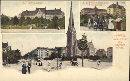 1904-Germania Leipzig Sudstrasse Mit Andreas Kirche - Autres & Non Classés