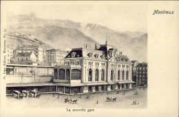 1904-Svizzera Montreux La Nouvelle Gare - Sonstige & Ohne Zuordnung