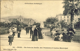 1906-Francia Nice Un Coin Du Jardin Des Palmiers Et Casino Municipal - Autres & Non Classés