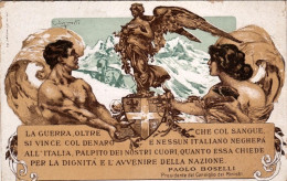 1918-cartolina Patriottica "sottoscrivete Al Prestito Presso Il Credito Italiano - Patriotic