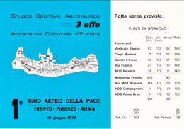 1978-cartolina Del Gruppo Sportivo Aeronautico 3 Effe,bollo 1 Raid Aereo Della P - 1971-80: Poststempel