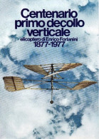 1977-volo Con Elicottero Cartolina Illustrata Centenario Primo Decollo Verticale - Poste Aérienne