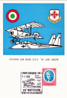 1978-cartolina Ufficiale 16^ Manifestazione Aerea Di Aviano Il 2 Luglio - Airmail