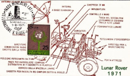 1971-cartolina Illustrata Numerata "conquista Dello Spazio-Lunar Rover" Annullo  - 1971-80: Poststempel