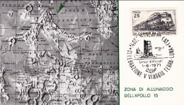 1971-cartolina Illustrata Numerata "conquista Dello Spazio-mappa Lunare, Vallo D - 1971-80: Marcophilia
