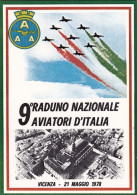 1978-cartolina Illustrata 9^ Raduno Nazionale Aviatori D'Italia-Vicenza 21 Maggi - 1971-80: Marcophilia