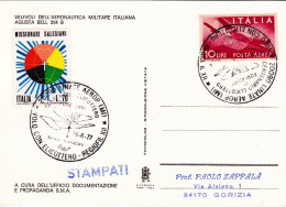 1977-cartolina A Cura Dello Stato Maggiore Aeronautico "velivoli Dell'aeronautic - Poste Aérienne