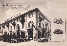 1955-Alba La Regina Del Tartufo, Hotel Ristorante Savona, Cartolina Viaggiata - Cuneo