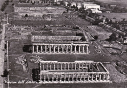 1950circa-Salerno Paestum Dall'aereo Il Santuario Urbano - Salerno