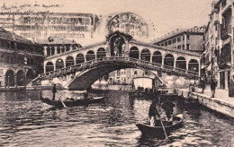 1923-Venezia Ponte Di Rialto, Cartolina Viaggiata - Venezia