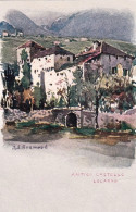 1900circa-Svizzera Locarno Antico Castello Litografica - Andere & Zonder Classificatie