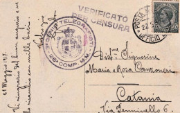 1917-con Bollo Posta Militare Ufficio 86 + Terzo Genio Telegrafisti 26^ Compagni - Guerre 1914-18