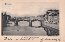 1899-Firenze Ponte A Santa Trinita', Cartolina Viaggiata - Firenze (Florence)