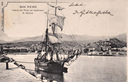 1900-San Remo Veduta Del Porto Col Bastimento San Martino, Cartolina Viaggiata - San Remo