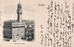 1898-Firenze Palazzo Vecchio, Cartolina Viaggiata - Firenze (Florence)