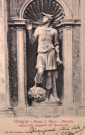 1909-Venezia Piazza San Marco,Mercurio Statua Alla Loggetta Del Sansovino, Carto - Venezia