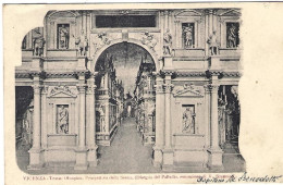 1903-cartolina Di Vicenza Teatro Olimpico Prospettiva Della Scena,viaggiata - Vicenza