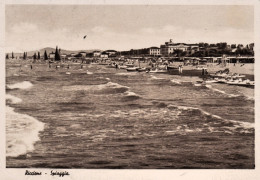 1936-Riccione Spiaggia, La Perla Verde Dell'Adriatico, Cartolina Viaggiata - Rimini