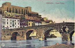 1907-cartolina Di Verona Ponte Pietra Edizione Alterocca Viaggiata - Verona