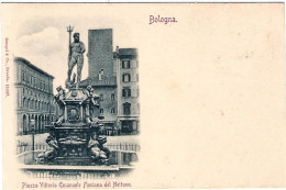 1904circa-Bologna Piazza Vittorio Emanuele Fontana Del Nettuno - Bologna