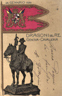 1911-Dragoni Del Re Genova Cavalleria, Cartolina Reggimentale Viaggiata - Patriotic