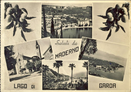 1954-saluti Da Maderno Lago Di Garda Brescia, Cartolina Viaggiata - Brescia