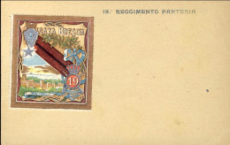 1900-cartolina Con Erinnofilo Brigata Brescia19^ Reggimento Fanteria, Non Viaggi - Cinderellas