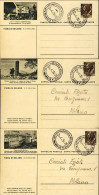 1954-serie Completa Di Sei Cartoline Postali Trilingue Venduta Esclusivamente Al - 1946-60: Poststempel