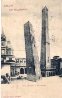1906-cartolina Di Bologna Torri Asinelli E Garisenda,diretta In Svizzera Affranc - Bologna