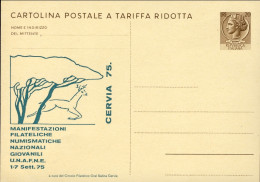 1975-cartolina Postale A Tariffa Ridotta Nuova L.20 UNAFNE Cervia 75 - Ganzsachen