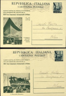 1953-macchine Distributrici Serie Tre Cartoline Postali Viaggiate Della XXXI Fie - Postwaardestukken