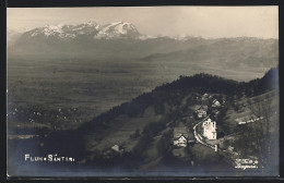 AK Fluh, Ortsansicht Mit Säntis  - Sonstige & Ohne Zuordnung