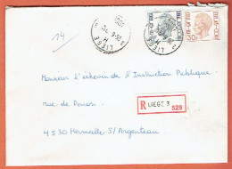 37P - Recommandé Liège H 3 - 1979 Vers Verviers - Brieven En Documenten