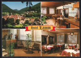 AK Bad Teinach-Zavelstein, Das Hotel-Restaurant Lamm Mit Speisezimmern Und Rezeption  - Bad Teinach