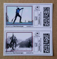 MTEL 40 : LETTRE VERTE 20 G Ski & LETTRE VERTE 20 G Ski (autocollant / Autoadhésif) - Unused Stamps