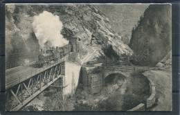 11496 Ferrovia Del San Gottardo - Dazio Grande - Treno Con Due Locomotive A Vapore - Autres & Non Classés