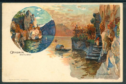 11401 TI  - GANDRIA, Lago Di Lugano  - Cartolina Artistica Di Manuel Wielandt - Autres & Non Classés