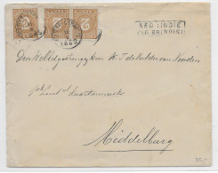 Ned. Ind. 1889, 3x NVPH 18 Op Brief Naar Nederland (SN 3104) - Niederländisch-Indien