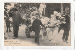 CPA :  14 X 9  -  EVIAN-les-BAINS.  -  La  Fête Des Roses. - Char De L'Hôtel Moderne - Evian-les-Bains