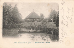 Luxembourg Mondorf Les Bains Pièce D' Eau Dans Le Parc Barque CPA + Timbre Grand Duché Cachet 1902 - Lussemburgo - Città