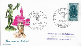 Fdc Roma: CELLINI (1971); Viaggiata; AF_Firenze - FDC