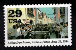 2039989877 1994 SCOTT 2838F (XX) POSTFRIS MINT NEVER HINGED -  WORLD WAR II - PARADE - ALLIES FREE ROME - Unused Stamps