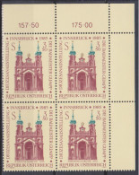 1985 , Mi 1815 ** (1) - 4 Er Block Postfrisch - Diözesenausstellung Innsbruck " Die Baumeister Gumpp " - Ungebraucht