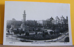 (CAD4) CADIZ PLAZA ESPANA Y MONUMENTO A LAS CORTES - NON VIAGGIATA - Cádiz