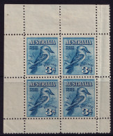 1928 Kookaburra 3d Blue Minisheet (Melbourne Philatelic Exhibition) - Ongebruikt