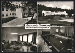 AK Cham-Windischbergerdorf, Bayerwald-Sanatorium, Hauseingang, Sanatorium, Musikzimmer, Hallenbad  - Cham